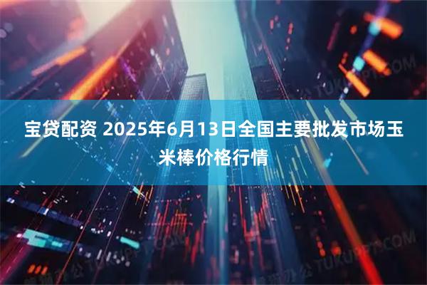 宝贷配资 2025年6月13日全国主要批发市场玉米棒价格行情