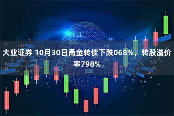 大业证券 10月30日甬金转债下跌068%，转股溢价率798%